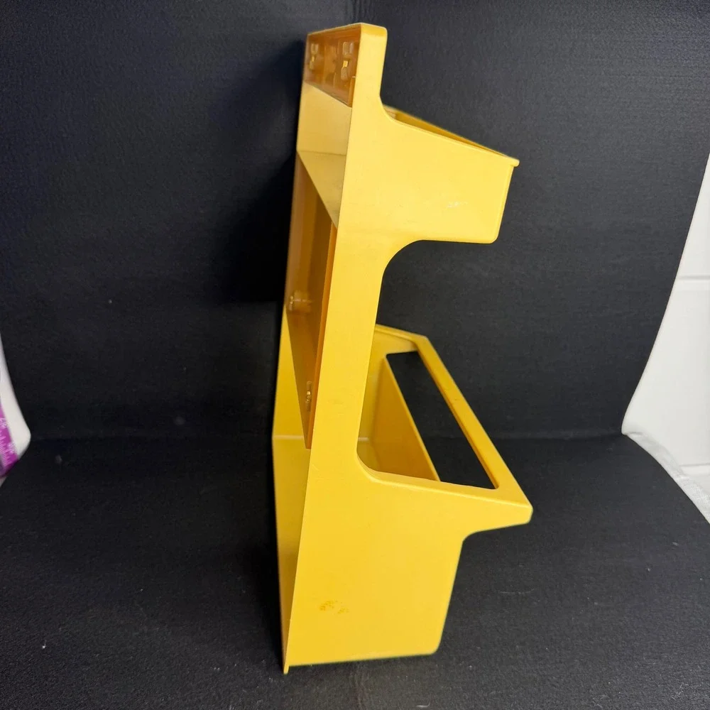 VTG 1981 Rubbermaid Clean Up Caddy Organizer Yellow Wall Door Mount 2320 USA